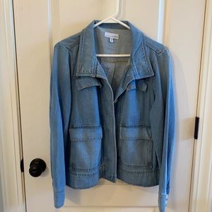 Loft cropped denim jacket